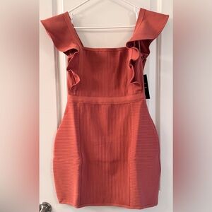 Lulu's Mauve Ruffle Mini Dress